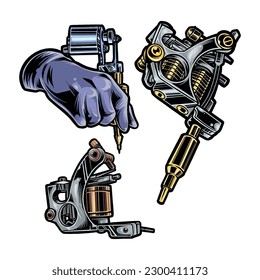 Tatto Tool Vector Assets With Color