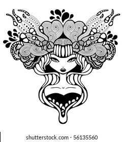 tattoo abstract girl