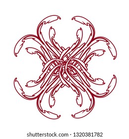 Tattoo.  Abstract red flower