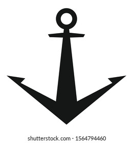 Tattoo anchor icon. Simple illustration of tattoo anchor vector icon for web design isolated on white background