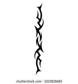 tattoo arm maori, tribal pattern tattoos art tribal abstract vector thorn vertical design on white background. 