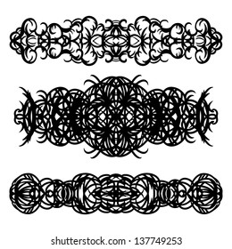 Tattoo art designs set - vector