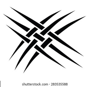 Tattoo art designs. Simple logo. Individual designer isolated element for decorating the body of women and girls waist, back and stomach and other body parts. Abstract illustration