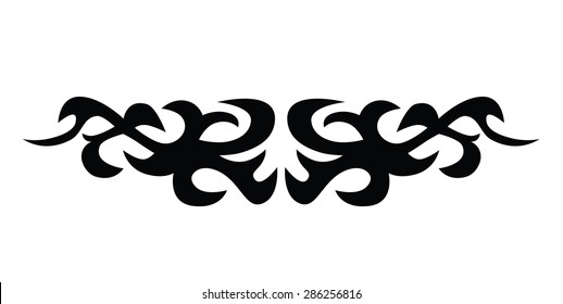 Tattoo art designs. Simple logo. Individual designer isolated element for decorating the body of women and girls waist, back and stomach and other body parts. Abstract illustration