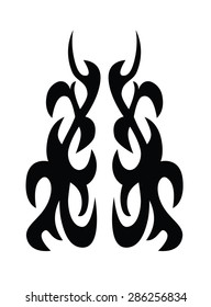 Tattoo art designs. Simple logo. Individual designer isolated element for decorating the body of women and girls waist, back and stomach and other body parts. Abstract illustration