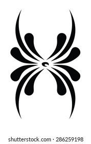 Tattoo art designs. Simple logo. Individual designer isolated element for decorating the body of women and girls waist, back and stomach and other body parts. Abstract illustration