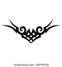 Tattoo Art Tribal Designs Vector For Girl, Woman And Man, Tattoo Tribal Lower Back Vector Design. Simple Logo. 