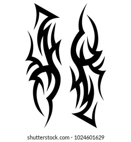 Tattoo art tribal vector design. Simple  symbol. Design for men, woman and girl. Abstract  pattern.