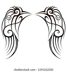Tattoo art tribal vector designs. Abstract pattern logo design on white background. Fashion ideas tattoos art pattern for woman and man body art. Template embroidery clothing, office interior design