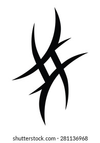 Tattoo art tribal vector designs. Abstract pattern logo design on white background. Fashion ideas tattoos art pattern for woman and man body art. Template embroidery clothing, office interior design.