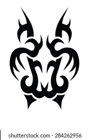 Tattoo art tribal vector designs. Abstract pattern logo design on white background. Fashion ideas tattoos art pattern for woman and man body art. Template embroidery clothing, office interior design.