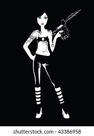 tattoo artist character vector