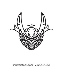 Tattoo of a baby angel dragon