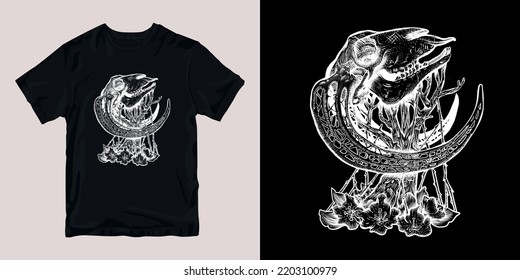 tattoo baphomet t-shirt stylish and clothing printable trendy tshirt design. print, industrial products. global swatch