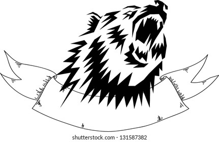 tattoo bear,vector