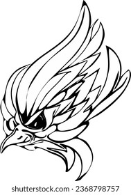 tattoo of a bird black wite