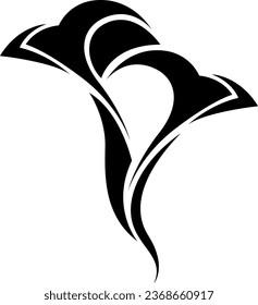 Tattoo of a bird, tattoo illustration, vector on a white background.