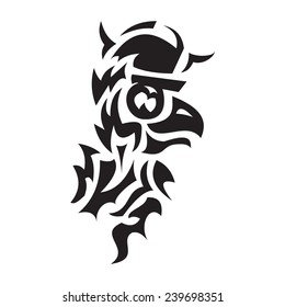 tattoo of bird viking turned to the right