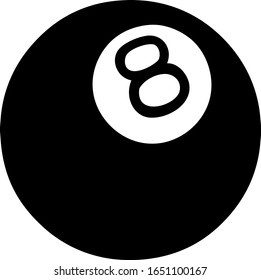 tattoo in black line style of 8 ball