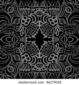 Tattoo black taboo seamless pattern 	