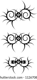  Tattoo black tribal, vector ornament
