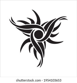 tatuaje Diseño del vector negro fondo blanco 