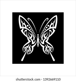 Desenho de Borboleta de Tatuagem Vetor Arte Ilustração