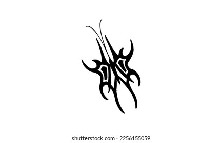 Tattoo Butterfly Design Vector Art Illustration