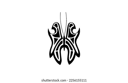 Tattoo Butterfly Design Vector Art Illustration