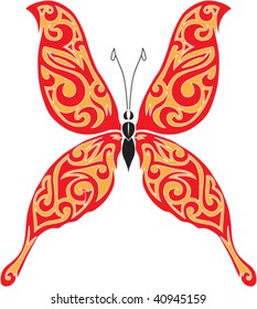 Tattoo butterfly illustration