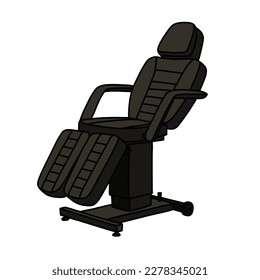 tattoo chair doodle icon, vector illustration