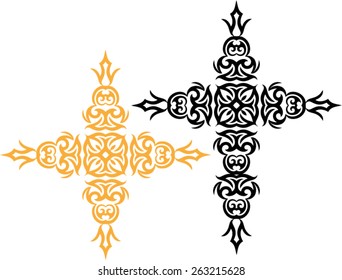 Tattoo Christian Cross Vector Art