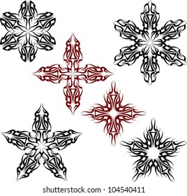 tattoo Cross , Circular, star