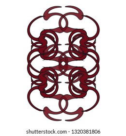 Tattoo. Decorative abstract ornament, element template vector 