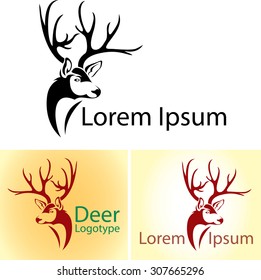 tattoo deer logotype