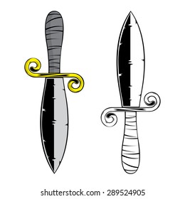 tattoo design dagger vector illustration