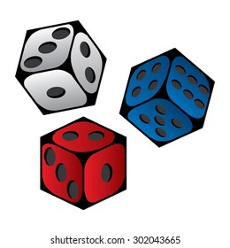 tattoo design dices vector illustration