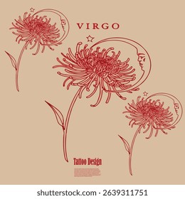 tattoo design flower for virgo