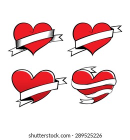 tattoo design heart vector illustration