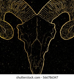 Tattoo design, mystic symbol. New school dotwork. Boho design. Print, posters, t-shirts and textiles
