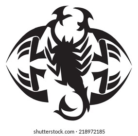 Tattoo design of scorpion, vintage engraved illustration. 