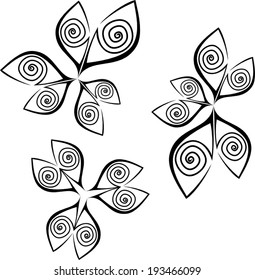 a tattoo design set or independent design elements