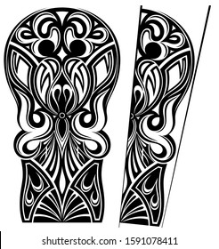 Tattoo design, shoulder abstract tattoo art tribal vector.