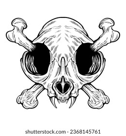 tattoo design skull at vector illustrations black and white