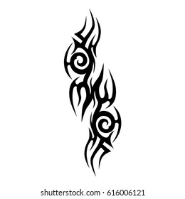 tattoo design tribal, celtic sleeve, logo flames, swirls pattern tattoo vector art design, isolated illustration abstract pattern on white background. 