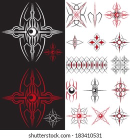 Tattoo design variations - Vector illustration
