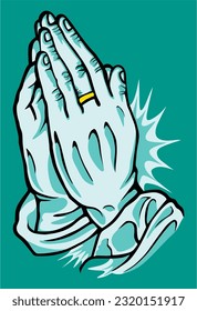 tattoo design vector illustration of praying hands