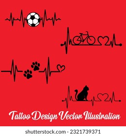 Tattoo Design Vector Illustration -Unleash your creativity with this captivating vector illustration that embodies the artistry and boldness of tattoo design