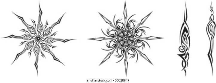 tattoo design vector set