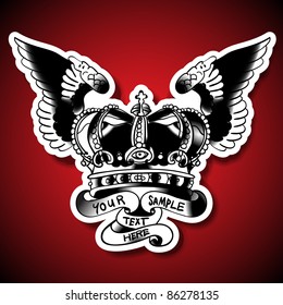 Tattoo Design with Wings